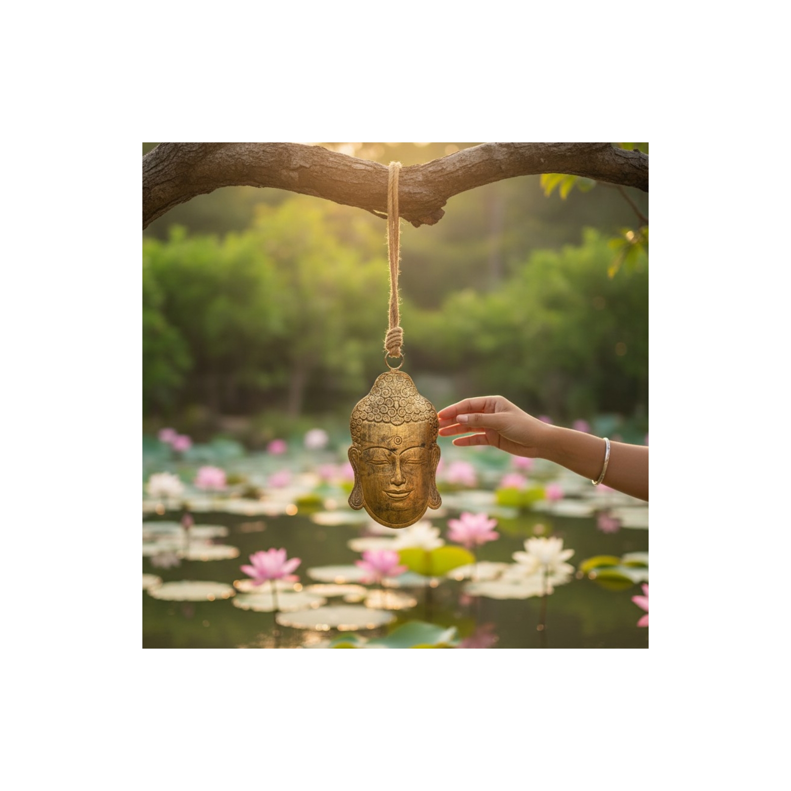Buddah Bell-Burnish Gold 