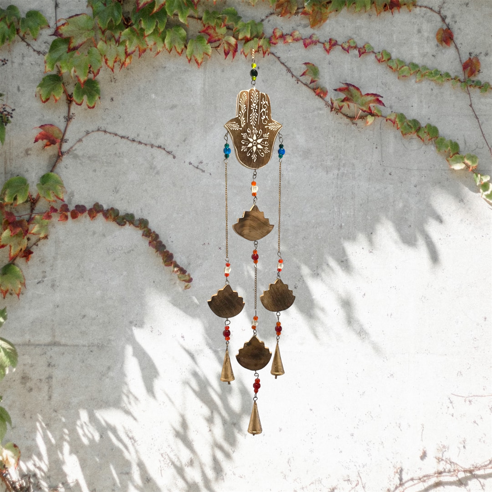 Hand of Peace Temple Chime-Wooden